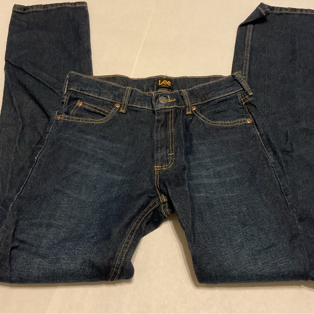 Lee Men's Dark Blue Straight Jeans